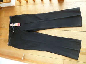 MARKS AND SPENCERS BLACK BELTED BOOTCUT STORMWEAR SCHOOL TROUSERS 11121314151629 - Picture 1 of 4