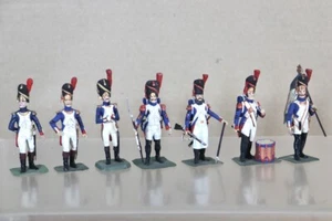ROSE MINIATURES STADDEN NAPOLEONIC 7 x FRENCH IMPERIAL GUARD with STANDARD og - Picture 1 of 17