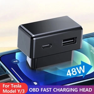 OBD Adapter Charging for Tesla Model 3 Y X S Obd2 Splitter Charger Adapters - Picture 1 of 18