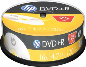 1x25 HP DVD+R Discs Write Once 4.7GB 120min 1x16x Cakebox DRE00025-3 NEU 002-422 - Bild 1 von 1