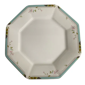 Vintage Styled by Mikasa Serving Plate 11.5" Octagon Abstract Floral Trim - Picture 1 of 5