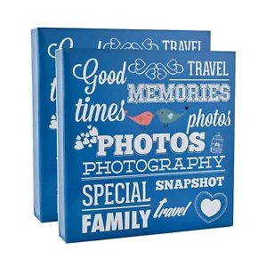 ARPAN Photo Albums Holds 500 Photos slip in case 3 Ring Binder Pack 2 (Blue) - Picture 1 of 10