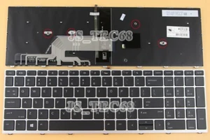 for HP ProBook 650 G4 L09595-001 L09593-00 Keyboard US Sliver Frame Backlit - Picture 1 of 2