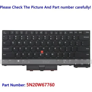 5N20W67832 For Lenovo Thinkpad L14 Gen 1 Gen 2 US Keyboard W/ Backlit 5N20W67760 - Picture 1 of 2