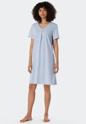 Schiesser Camicia da Notte Donna 95 CM Sleepshirt Manica Corta 36 38 40 42 44 46 - Imagen 1 de 4