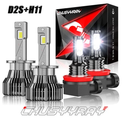 APTO para Infiniti Q60 2014-2019 D2S+H11 faros HID altos/bajos + luz antiniebla 4x Foto 1 de 4