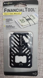 Lot 2x Nite Ize 7-In-1 Financial Tool Money Clip Wallet Black - Picture 1 of 2