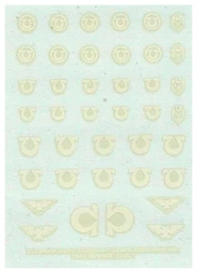 Hoja de transferencia blanca Ultramarines (1989) fuera de existencia raro Games Workshop Warhammer 40K - Imagen 1 de 1