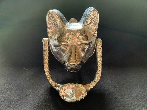 One St Julien Hand Crafted Nickel Plated Wolf Head Door Knocker (BTS290) Cover