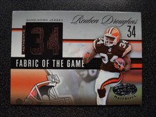 2006 Leaf Certified Materials Fabric Of The Game Reuben Droughns Jersey Card /34
