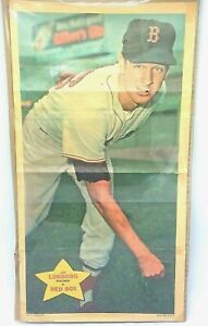 1968 Topps Insert Poster #11/24 Jim Lonborg Boston Red Sox Baseball MLB