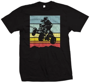 Flying ATV Quad T Shirt - ATV T Shirt - 4 Wheeler T Shirt - Quad Bike T Shirt - Picture 1 of 4