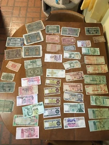 48 antique vintage world banknotes: 2 mark Germany 1920, 1917 5 mark Germany - Picture 1 of 14