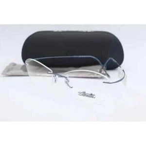 New Silhouette SPX 5515-4640 Aqua Blue Cat Eye Eyeglasses Clear Lenses 52mm - Picture 1 of 5