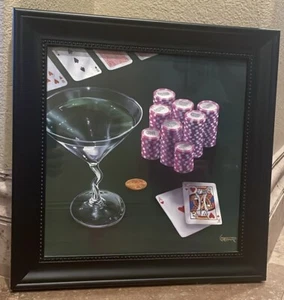 15”X15” “Big Slick” Poker Print By Michael Godard Man Cave Decor Wall Art Games - Picture 1 of 2