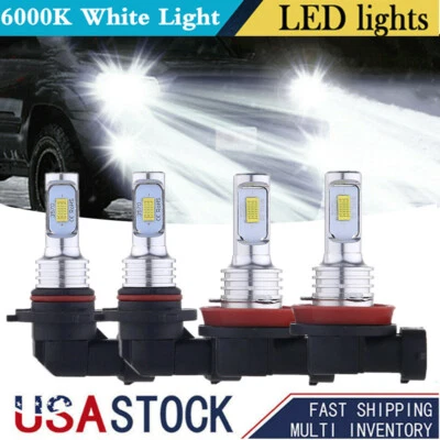 Combo de bombillas LED HH+ 6000K para GMC Sierra 1500 2500HD 3500HD 2007-2013 Foto 1 de 4