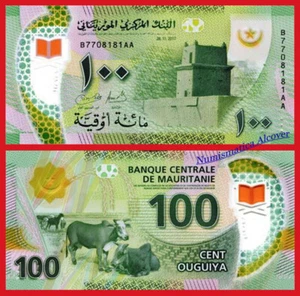 MAURITANIA 100 Ouguiya 2017 Polymer Pick 23 SC / UNC - Imagen 1 de 1