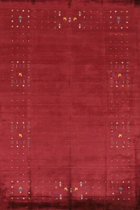 One-of-a-kind Rectangle Tribal Gabbeh Indian Rug Hand-knotted Silk 5x8 ft. - Picture 1 of 18