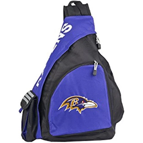 NFL Baltimore Ravens "Leadoff" Sling Backpack, bag gym travel carry on luggage Cover