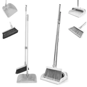Long Handle Dust Pan Set Household Sweeping Cleaning Dustpan Brush Broom Set - Picture 1 of 22