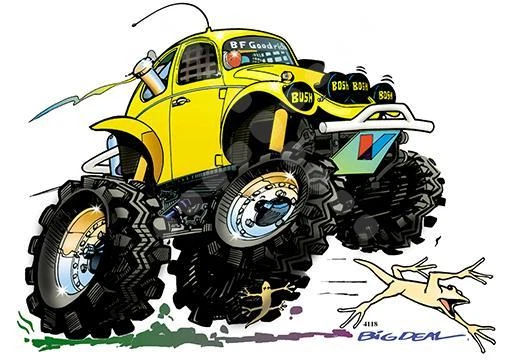 Baja Bug Cartoonees Tshirt #4119 Dave Deal Dune Buggy Off Road - Image 1 of 1