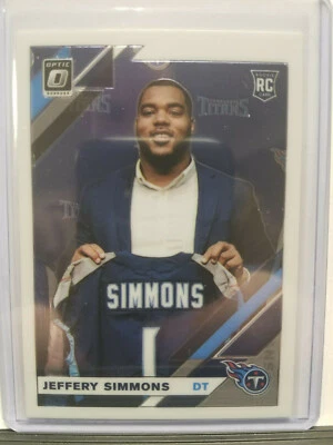 Jeffery Simmons 2019 Donruss Optic RC #108 Rookie Card Tennessee Titans - Image 1 of 2