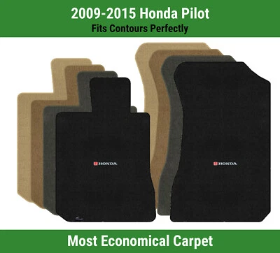 Lloyd Velourtex Front Mats for '09-15 Pilot w/Red & Black Honda H & Word Combo - Image 1 of 4