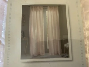 "PANEL CORTINAS ROSA SHABBY CHIC NUEVO EN PAQUETE (1) 54""x 84"" imitación seda totalmente nuevo - Imagen 1 de 3