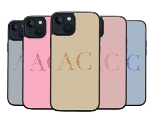 Personalised Phone Case Initials Cover For iPhone 15 14 13  12 11 XR XS 8 7  F93 - Picture 1 of 10