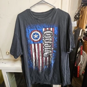 Marvel Comics Captain America T-Shirt Uomo Taglia XL Manica Corta Grafica Nera - Foto 1 di 2