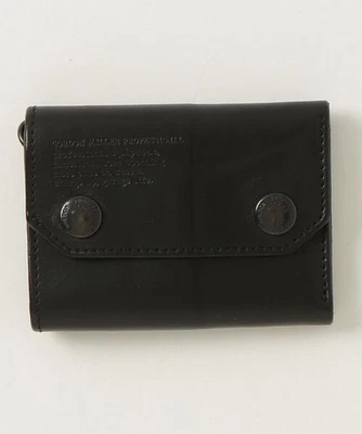 ПРЕВОСХОДНЫЙ ТРУД × GORDON MILLER кожаный компактный бумажник из черной латуни Японии - Изображение 1 из 4