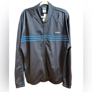 Adidas Herren dunkelgrau Full Zip Bomber Trainingsjacke Retro Vibes zeitloser Stil L - Bild 1 von 9