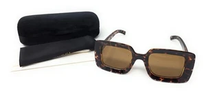 Gucci Women's Sunglasses Square GG1718S 002, Havana Brown NEW - Picture 1 of 7