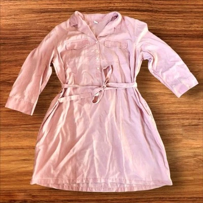 Old Navy Rose Pink Tie-Belt Utility Shirt Dress. Sz. XL - Image 1 of 4