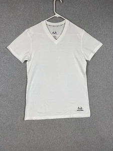 Camiseta para hombre RealTree manga corta cuello en V logotipo blanca mediana nueva sin etiquetas - Imagen 1 de 8