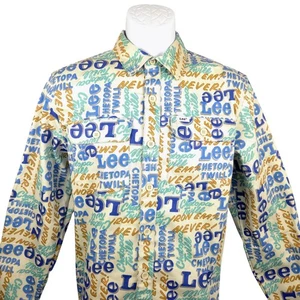 Lee Chetopa Twill Workwear Graphic Print Button Up Shirt Men Size S - Picture 1 of 8