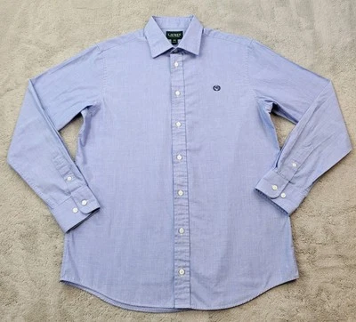 Lauren Ralph Lauren Button Up Oxford Shirt Boys 20 Blue Embroidered Logo - Image 1 of 4