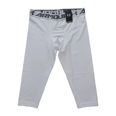Men's 3XL Under Armour HeatGear 2.0 Compression White 3/4 Leggings NWT - Image 1 of 4