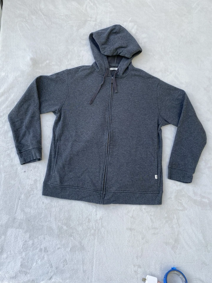 Sudadera con capucha UGG para mujer talla L cremallera completa gris pila forrada de vellón súper suave con bolsillos Foto 1 de 4