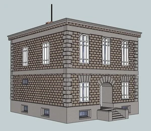 3d printed Main Street Police Station, HO SCALE - Picture 1 of 3