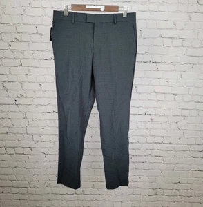 Neu mit Etikett Van Heusen leichte Hose graphitgrau schmale Passform vorne flach Größe 30 x 30 - Bild 1 von 13