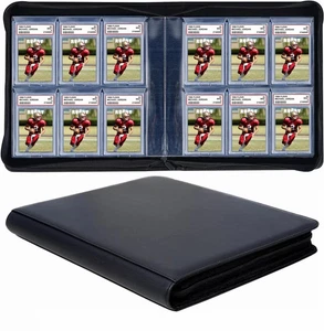 60 Taschen abgestufte Karten Mappe, Toploading PSA Platte Halter Album, PU Leder Grad - Bild 1 von 2