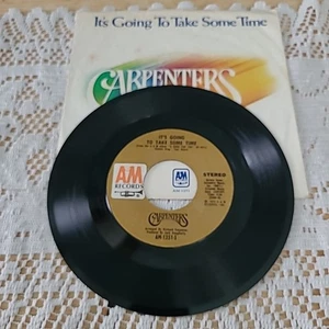 Carpenters 45 RPM -It's Going To Take Some Time/Flat Baroque -A&M M-1351-S 1972 - Picture 1 of 6