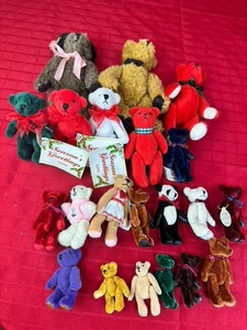 21 LOT Sammlerstücke Marken Mix Set Mini Gelenk Plüschbär Stofftier Ganz - Bild 1 von 10