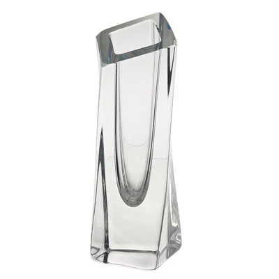 Kosta Boda Crystal Sails Vase by Göran Wärff Signed Sweden Modern Art Glass 8.75 - Image 1 of 4