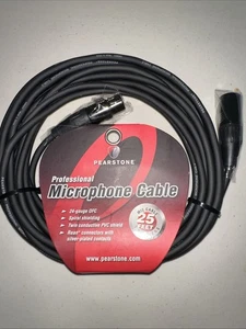 Pearstone PM Series XLR M to XLR F Professional Microphone Cable - 25Ft 7.6 Mete - Picture 1 of 5
