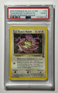 Team Rocket’s Meowth #18 •PSA 4 VG-EX• WOTC Black Star Promo 1996 Pokémon - Bild 1 von 3