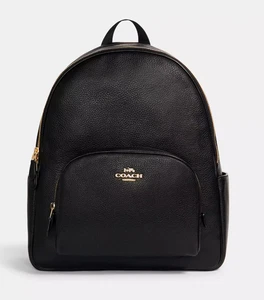 Coach Court Large Black Refined Pebble Leather Backpack ( 5669 ) - NWT - Picture 1 of 6