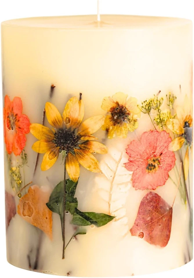 Vela botánica redonda mediana - miel tabaco Foto 1 de 4