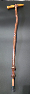 Bâton de marche vintage rustique canne en bois 37" poignée en bois robuste unique